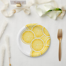 Die Lemon Spritz Yellow Party Paper Plate