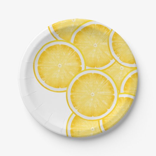 Die Lemon Spritz Yellow Party Paper Plate Pappteller (Vorderseite)