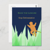 Die Lemuren gerettet Postkarte (Vorne/Hinten)