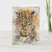 DIE LEOPARD-BLANK-KARTE KARTE (Vorderseite)