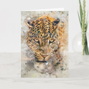 DIE LEOPARD-BLANK-KARTE KARTE