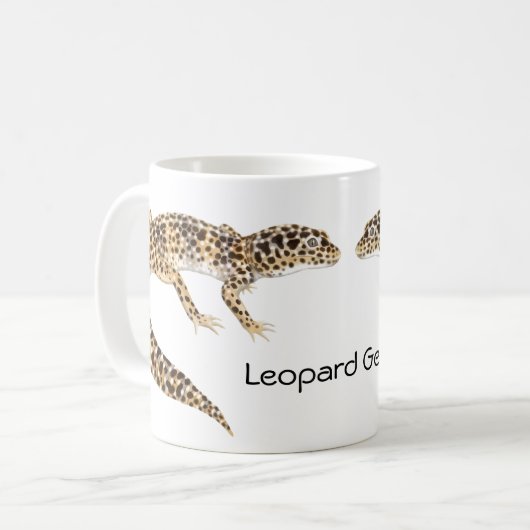 Die Leopardgecko-Tasse Kaffeetasse (Vorderseite Links)