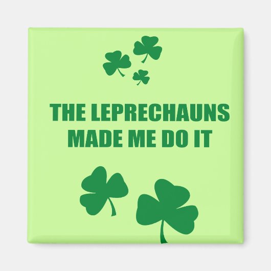 DIE LEPRECHAUNEN HABEN MICH ZU TUN GEMACHT MAGNET (Vorne)