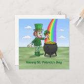 Die Leprechauns Frohe St. Patricks Day Karte (Vorderseite/Rückseite Beispiel)