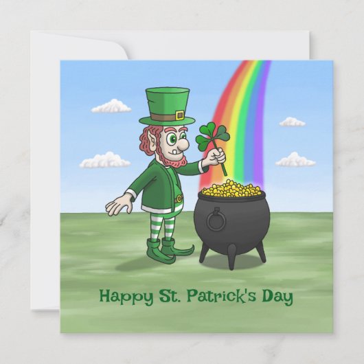 Die Leprechauns Frohe St. Patricks Day Karte (Vorderseite)