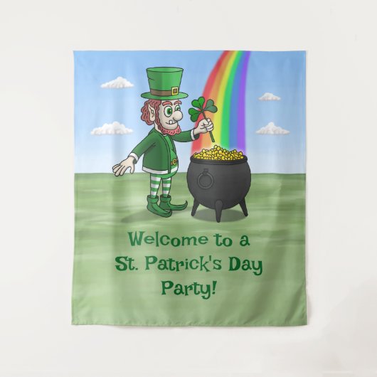 Die Leprechauns St. Patrick's Day Party Wandteppich (Vorderseite)