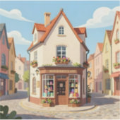 Die Lesecke - Quadratisches Vinyl Aufkleber (Vorderseite)