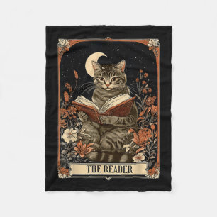 Die Leserkarte Tarot Lesekatze Buch Blumenmoon Fleecedecke