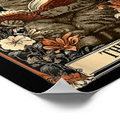 Die Leserkarte Tarot Lesekatze Buch Blumenmoon Poster (Ecke)