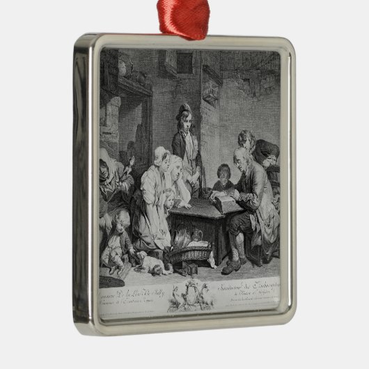 Die Lesung der Bibel Silbernes Ornament (Rechts)