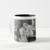 Die Lesung der Bibel Zweifarbige Tasse (Vorderseite Links)