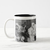 Die Lesung der Bibel Zweifarbige Tasse (Links)
