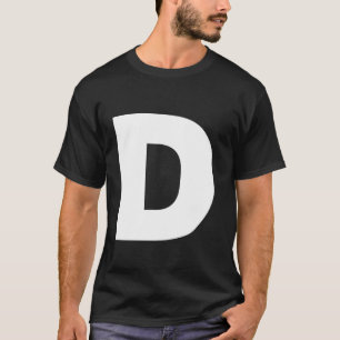 Die Letter-D-Hauptstadt Schlichter, fett formatier T-Shirt