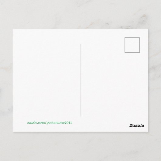 Die letzte Abendkarte Postkarte (Rückseite)