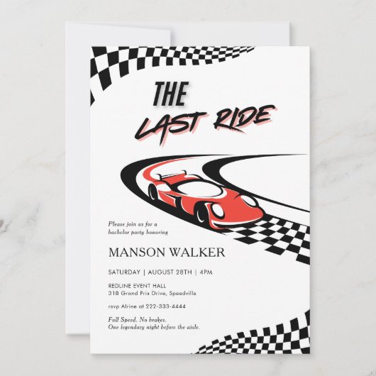 Die letzte Bachelor-Party Einladung (Vorderseite)