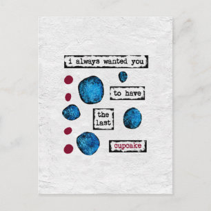 Die letzte Cupcake Postkarte