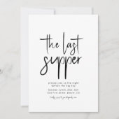Die letzte Einladung zum Abendessen in der Probe (Vorderseite)