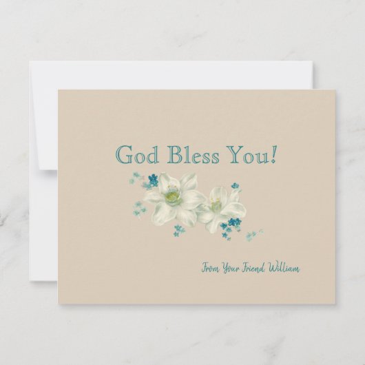 Die letzte, flache Grußkarte des Abendmahls (Rückseite)