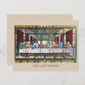 Die letzte, flache Grußkarte des Abendmahls (Vorne/Hinten)