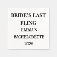 Die letzte Fling Custom Napkins von Bride - Bachel