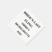 Die letzte Fling Custom Napkins von Bride - Bachel Serviette (Ecke)
