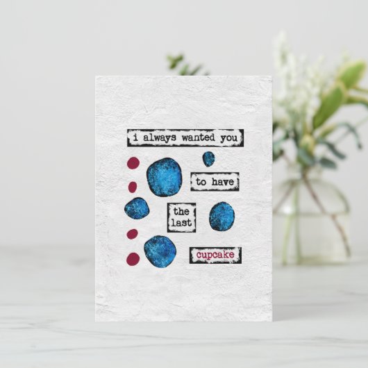 Die letzte Grußkarte des Cupcake Karte (Stehend Vorderseite)