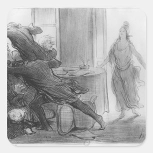 Die letzte Kabinettssitzung der ehemaligen Ministe Quadratischer Aufkleber