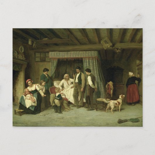 Die letzte Mahnung von 1886 Postkarte (Vorderseite)