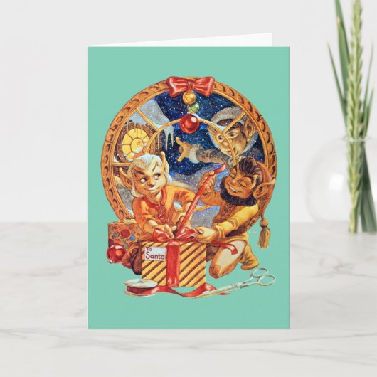 Die letzte Paketkarte Feiertagskarte (Vorderseite)