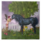 Die letzte schwarze Unicorn-Tile Fliese (Vorderseite)