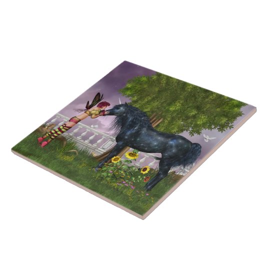 Die letzte schwarze Unicorn-Tile Fliese (Seite)