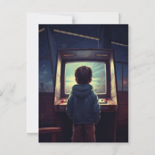 Die letzte Stufe Ein Retro-Arcade-Traum Postkarte