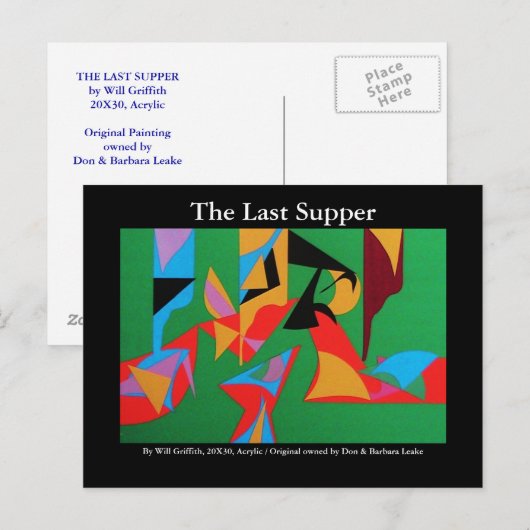 DIE LETZTE SUPPER-POSTKARTE POSTKARTE (Vorne/Hinten)
