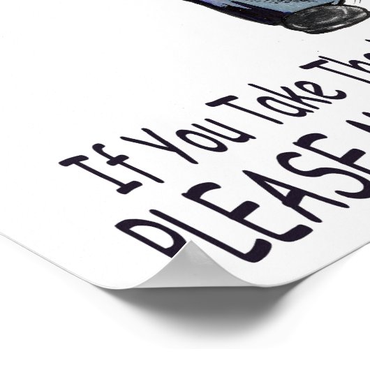 Die letzte Tasse Kaffee Poster (Ecke)