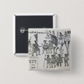 Die letzten aztekischen Kaiser Cuauhtemoc Button (Vorne & Hinten)