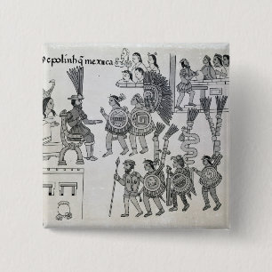 Die letzten aztekischen Kaiser Cuauhtemoc Button