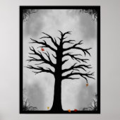Die letzten Blätter des Herbstes - Spooky Tree Pos Poster (Vorne)