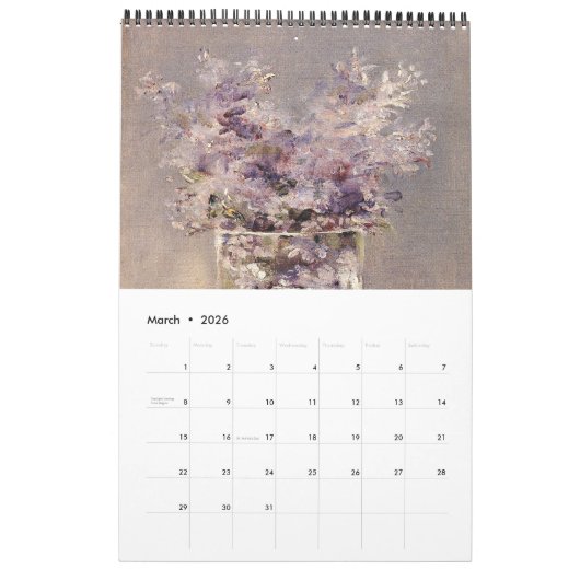 Die letzten Blumen von Edouard Manet Kalender (Mär 2026)
