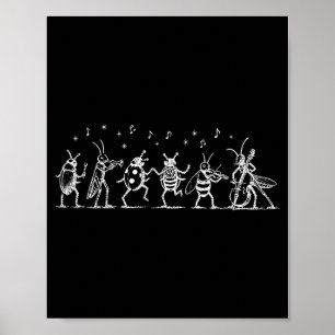 Die letzten der Bugs Vintage-Insekt-Musik-Humor Poster