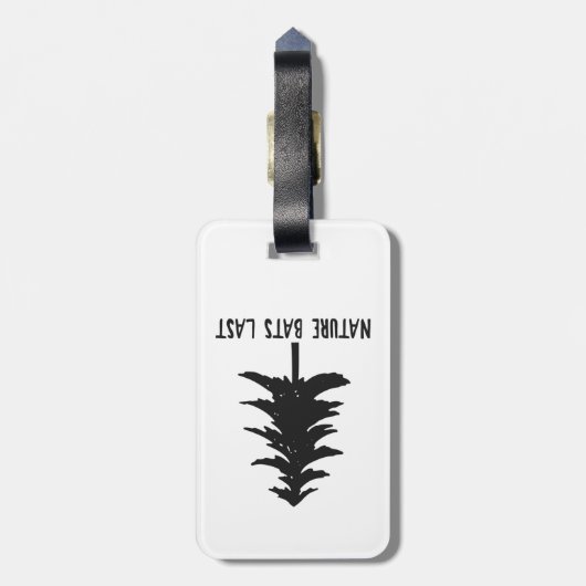 Die letzten Fledermäuse Gepäckanhänger (Rückseite vertikal)