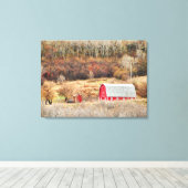 Die letzten Tage der Herbstststufe Canvas Print Leinwanddruck (Insitu (Holzboden))