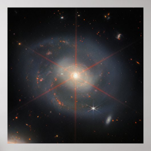 Die leuchtende NGC 7469 Galaxie | JWST Poster (Vorne)