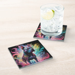 Die leuchtende Sentinel: Ein Holografisches Gestän Glasuntersetzer