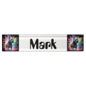 Die leuchtende Sentinel: Ein Holografisches Gestän Namensplakette (Vorderseite)