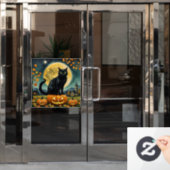 Die leuchtenden Augen von Halloween Fensteraufkleber (Büro Tür)