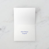 Die leuchtenden blauen Blumen Orchideen danken Dankeskarte (Innenseite)