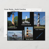 Die Leuchttürme der Außenbänke Postkarte (Vorne/Hinten)