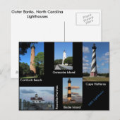 Die Leuchttürme der Außenbänke Postkarte (Vorne/Hinten)