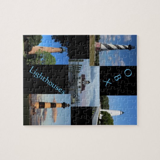 Die Leuchttürme der Außenbänke Puzzle (Horizontal)