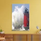 Die Leute am Jet schauen sich große Wellen an Leinwanddruck (Insitu (Wohnzimmer))